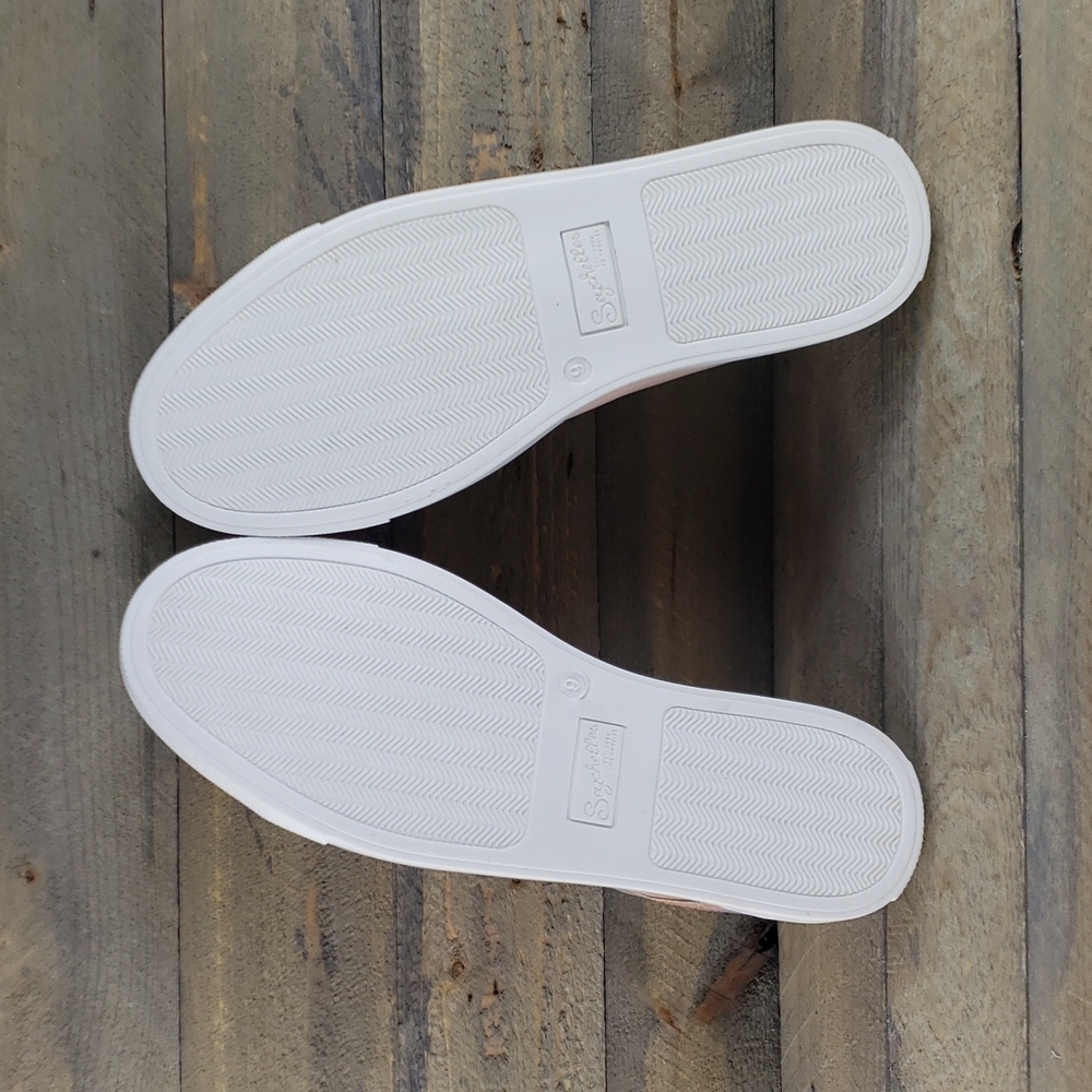 Seychelles Women's Stand Out Leather Suede Sneakers Blush Multi Stripe - Picture 8 of 9